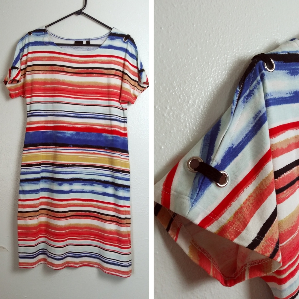 Rafaella L/G Cold Shoulder Dress Multi